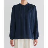 タックデザインドビーシフォンブラウス ドット 上品 | Pierrot | 詳細画像7