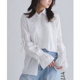 オフホワイト | [ECLAM]キャンディースリーブタックシャツ 着映え プリーツ | Pierrot