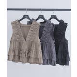 [ECLAM]フリルギャザーベスト フリル 肩 | Pierrot | 詳細画像4 