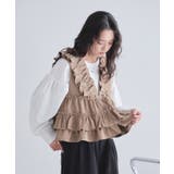 [ECLAM]フリルギャザーベスト フリル 肩 | Pierrot | 詳細画像14 