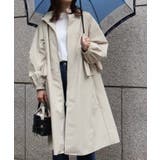 ライトベージュ | バックフリルレインコート 耐水性 雨 | Pierrot