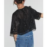 [ECLAM] スパンコールクロップドブラウス ブラウス | Pierrot | 詳細画像13 