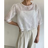 [ECLAM] スパンコールクロップドブラウス ブラウス | Pierrot | 詳細画像17 