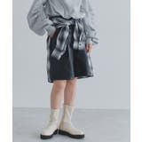 ブラック | フェイクレザータックハーフパンツ パンツ ハーフパンツ | Pierrot