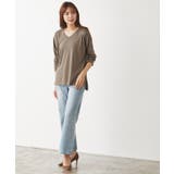 サイドスリットVネックロンT ロンT ロングTシャツ カットソー Tシャツ | Pierrot | 詳細画像3