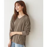 サイドスリットVネックロンT ロンT ロングTシャツ カットソー Tシャツ | Pierrot | 詳細画像4