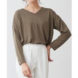 サイドスリットVネックロンT ロンT ロングTシャツ カットソー Tシャツ | Pierrot | 詳細画像9