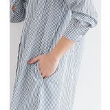 選べるストライプ ロングシャツシャツ シャツワンピ コットン 綿100 ロング | Pierrot | 詳細画像6 