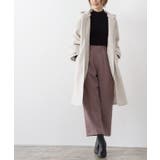 ラベンダー | ウールタッチボックスパンツ パンツ ウエストパンツ タックパンツ ボックス | Pierrot