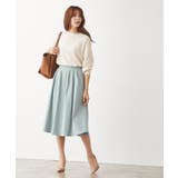 ピーチタックフレアスカート フレアスカート ピーチタック タック ミドル 膝丈 | Pierrot | 詳細画像9 