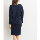 ポンチ素材長袖Vネックワンピース ワンピース ドロップショルダー Vネック | Pierrot | 詳細画像17