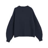 ネイビー | 【来栖りんさん着用】ふんわりウォッシャブルボリューム袖ボトルネックニット ニット… | Pierrot