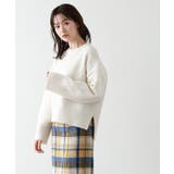 アイボリー | 選べる2ネッククロップド丈ニット ニット セーター | Pierrot