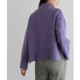 パープル | 選べる2ネッククロップド丈ニット ニット セーター | Pierrot