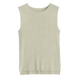 グレージュ | ウォッシャブルノースリーブリブニット ニット ノースリーブ ウォッシャブル | Pierrot