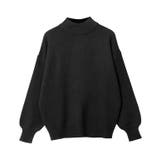 ブラック | もっちりカシミヤタッチ ボリュームスリーブニット カシミア | Pierrot