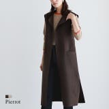 ダブルフェイスベルト付きロングジレ ジレ ロング | Pierrot | 詳細画像1