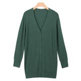 アッシュグリーン | 2丈シルクタッチカーディガン ニットカーディガン ニット ウォッシャブル | Pierrot