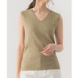 選べるノースリーブリブニットニット トップス リブ ノースリ Vネック クルー | Pierrot | 詳細画像8 