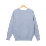 スモークブルー | ネックが選べるプレミアムカシミヤタッチニット カシミア カシミヤ | Pierrot