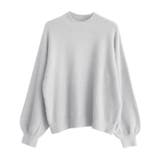 ライトグレー | シャギーハイネックバルーン袖ニット ニット シャギー ハイネック バルーン袖 | Pierrot