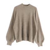 モカ | シャギーハイネックバルーン袖ニット ニット シャギー ハイネック バルーン袖 | Pierrot