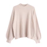 パウダーピンク | シャギーハイネックバルーン袖ニット ニット シャギー ハイネック バルーン袖 | Pierrot