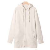 アイボリー | ロング丈ver.登場!スウェット素材 Wジップロング丈パーカー | Pierrot