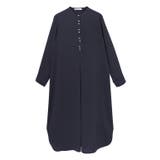 ネイビー | パールボタンフレアワンピース ワンピース ワンピ | Pierrot