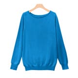 セルリアンブルー | ボートネックシルクタッチウォッシャブルニット ニット シルクタッチ | Pierrot