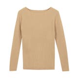 ペールオレンジ | 選べる綿混 リブニット ニット | Pierrot