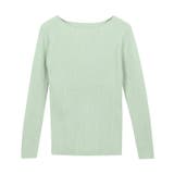ペールミント | 選べる綿混 リブニット ニット | Pierrot
