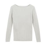 シルバーグレー | 選べる綿混 リブニット ニット | Pierrot