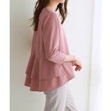 ローズピンク | バックフレアデザインTブラウス ブラウス シャツ | Pierrot