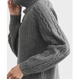 袖ケーブルタートルニットワンピース ワンピース ケーブルニット ケーブルワンピ | Pierrot | 詳細画像7 