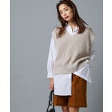 ニットベスト×ロングシャツセット ブラウス シャツ ベスト ニット | Pierrot | 詳細画像1 