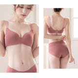 すっきり×盛れる脇高ノンワイヤーシームレスブラジャー&ショーツセット 脇肉 | PINK PINK PINK | 詳細画像15