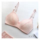 自然に美胸 脇高レースノンワイヤーブラジャー レディース | PINK PINK PINK | 詳細画像12 
