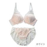 ホワイト | リリーレース脇高ノンワイヤーブラ&ショーツセット rz | PINK PINK PINK