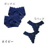 ネイビー【2枚セット】 | 総レースショーツ2枚セット M L | PINK PINK PINK