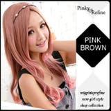 ピンクブラウン高品質フルウィッグ耐熱 | Pinky&Refine | 詳細画像1