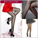 膝ポイント クラシカル柄 細く見える美脚ストッキング | Pinky&Refine | 詳細画像1