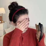 カチューシャ コーム付き ベロア調 | PlusNao | 詳細画像4