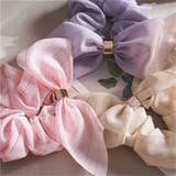 リボン付きシュシュ ヘアゴム 髪留め | PlusNao | 詳細画像6 