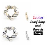 スカーフリング スカーフクリップ ブローチ | PlusNao | 詳細画像1