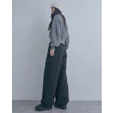 中綿キルトワイドパンツ レディース ロングパンツ | PlusNao | 詳細画像12 