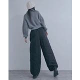 中綿キルトワイドパンツ レディース ロングパンツ | PlusNao | 詳細画像15 