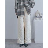 中綿キルトワイドパンツ レディース ロングパンツ | PlusNao | 詳細画像2 