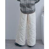 中綿キルトワイドパンツ レディース ロングパンツ | PlusNao | 詳細画像5 