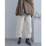 中綿キルトワイドパンツ レディース ロングパンツ | PlusNao | 詳細画像6 